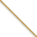 Gold-Tone Polished Snake Stainless Steel Chain Necklace 1.5mm
