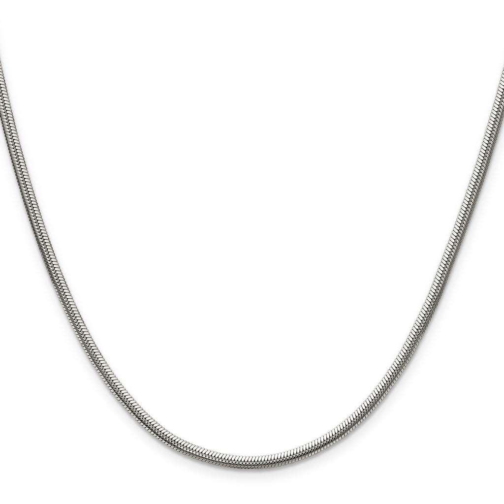 Polished Snake Stainless Steel Chain Necklace 2.7mm
