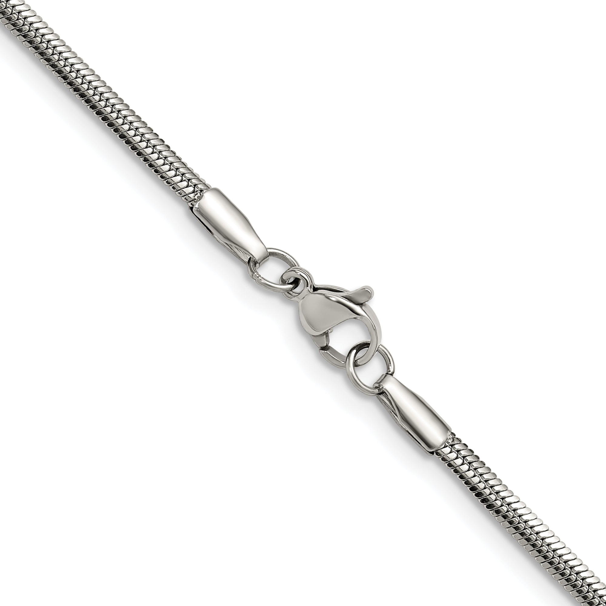 Polished Snake Stainless Steel Chain Necklace 2.7mm
