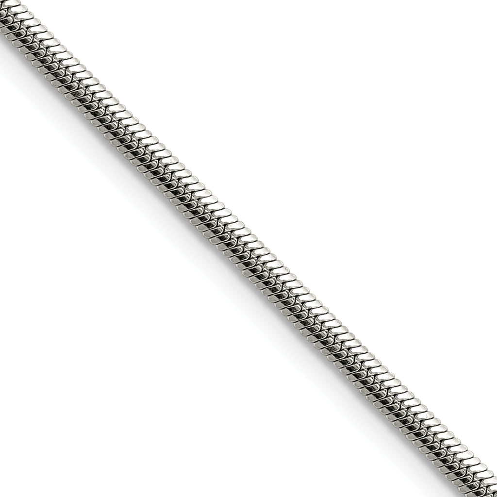 Polished Snake Stainless Steel Chain Necklace 2.7mm