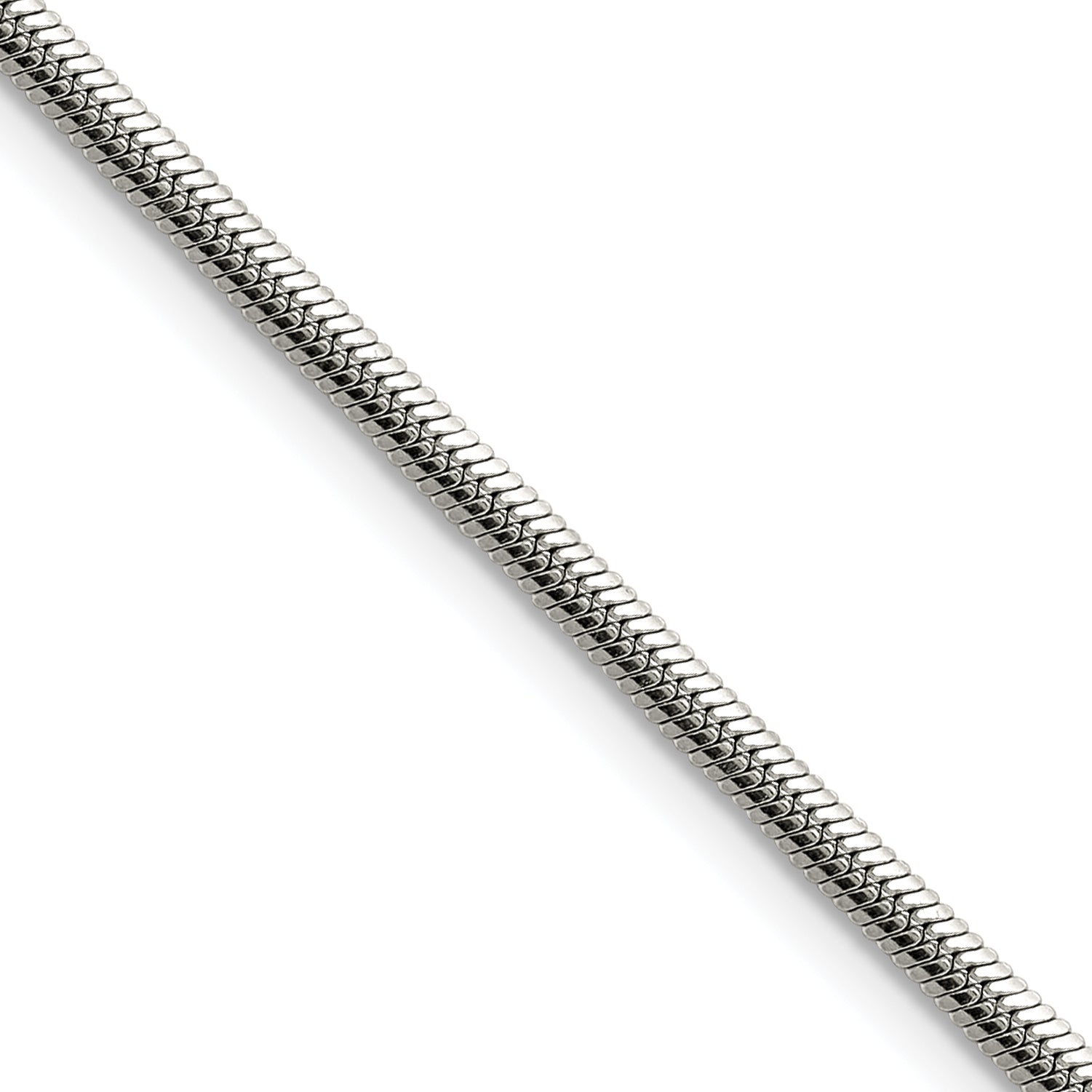 Polished Snake Stainless Steel Chain Necklace 2.7mm