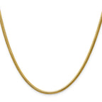 Gold-Tone Polished Snake Stainless Steel Chain Necklace 2.7mm