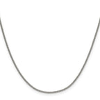 Polished Stainless Steel Curb Chain Necklace 1.5mm 18in
