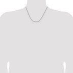 Polished Stainless Steel Curb Chain Necklace 1.5mm 18in