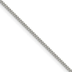 Polished Stainless Steel Curb Chain Necklace 1.5mm 18in