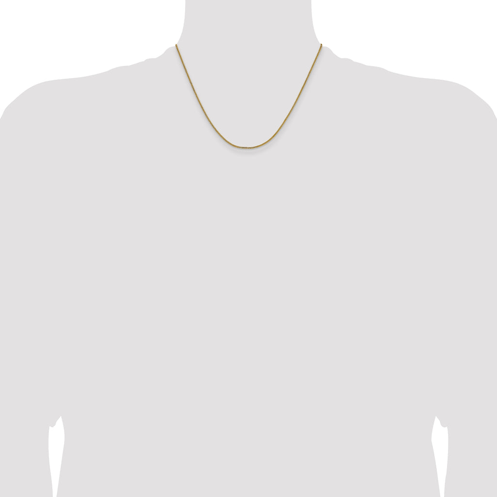 Polished Gold-Tone Stainless Steel Curb Chain Necklace 1.5mm 18in