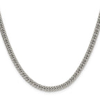 Polished Stainless Steel Curb Chain Necklace 5mm