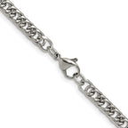 Polished Stainless Steel Curb Chain Necklace 5mm