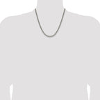 Polished Stainless Steel Curb Chain Necklace 5mm