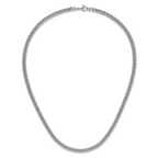 Polished Stainless Steel Curb Chain Necklace 5mm