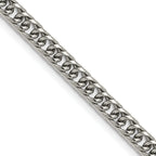Polished Stainless Steel Curb Chain Necklace 5mm