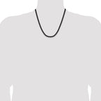 Polished Black Stainless Steel Curb Chain Necklace 5mm