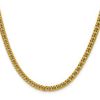 Polished Gold-Tone Stainless Steel Curb Chain Necklace 5mm