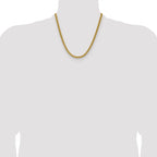 Polished Gold-Tone Stainless Steel Curb Chain Necklace 5mm