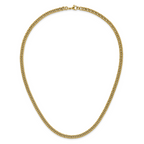 Polished Gold-Tone Stainless Steel Curb Chain Necklace 5mm