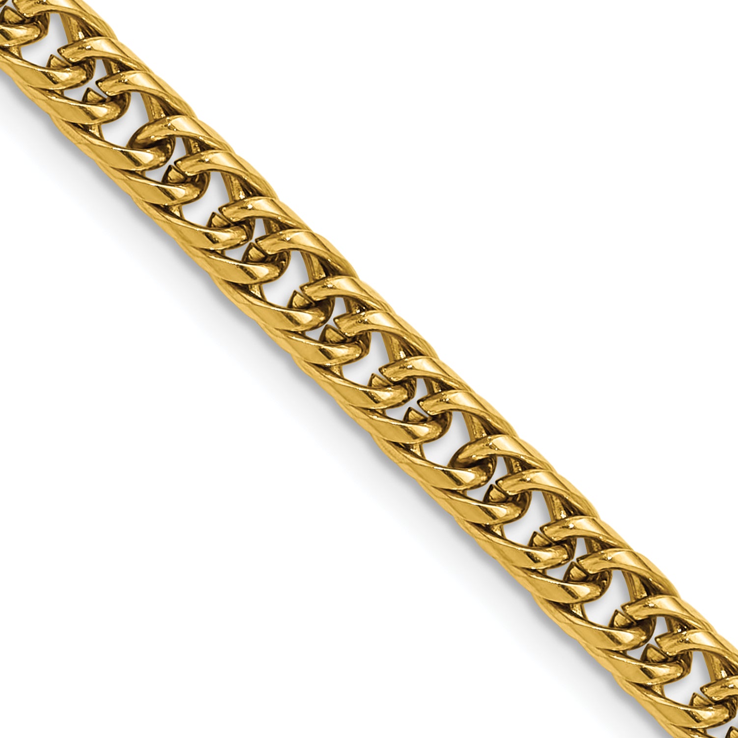 Polished Gold-Tone Stainless Steel Curb Chain Necklace 5mm Main image