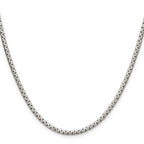 Polished Stainless Steel Box Chain Necklace 3mm