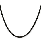 Polished Black Stainless Steel Box Chain Necklace 3mm