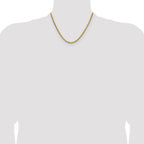 Polished Gold-Tone Stainless Steel Box Chain Necklace 3mm
