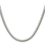 Polished Stainless Steel Box Chain Necklace 4mm