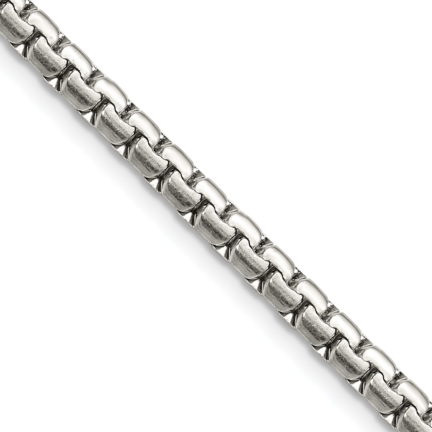 Polished Stainless Steel Box Chain Necklace 4mm Main image