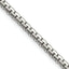 Polished Stainless Steel Box Chain Necklace 4mm