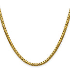 Polished Gold-Tone Stainless Steel Box Chain Necklace 4mm