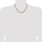 Polished Gold-Tone Stainless Steel Box Chain Necklace 4mm