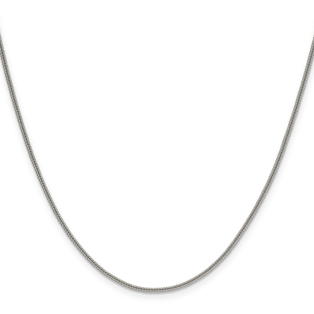 Polished Stainless Steel Spiga (Wheat) Chain Necklace 1.5mm