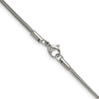 Polished Stainless Steel Spiga (Wheat) Chain Necklace 1.5mm