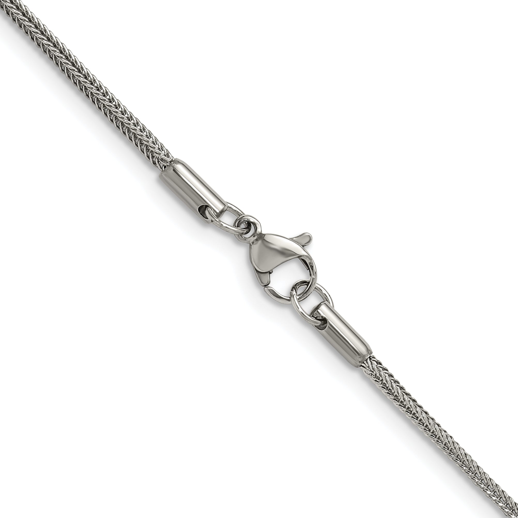 Polished Stainless Steel Spiga (Wheat) Chain Necklace 1.5mm