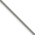 Polished Stainless Steel Spiga (Wheat) Chain Necklace 1.5mm