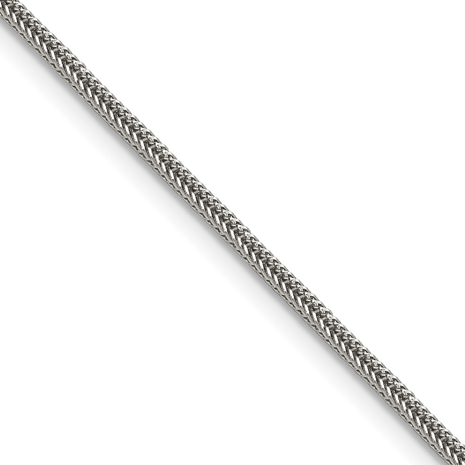 Polished Stainless Steel Spiga (Wheat) Chain Necklace 1.5mm