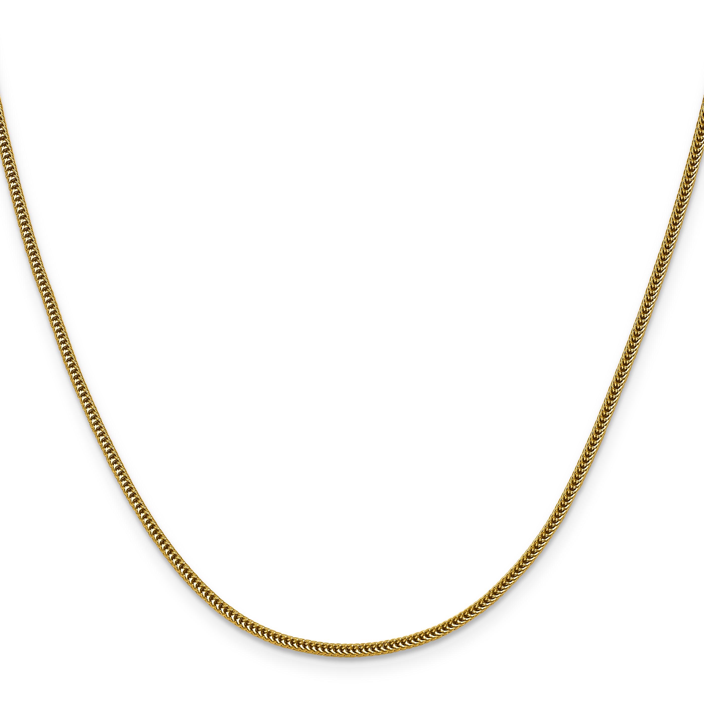 Polished Gold-Tone Stainless Steel Spiga (Wheat) Chain Necklace 1.5mm Secondary image