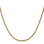 Polished Gold-Tone Stainless Steel Spiga (Wheat) Chain Necklace 1.5mm