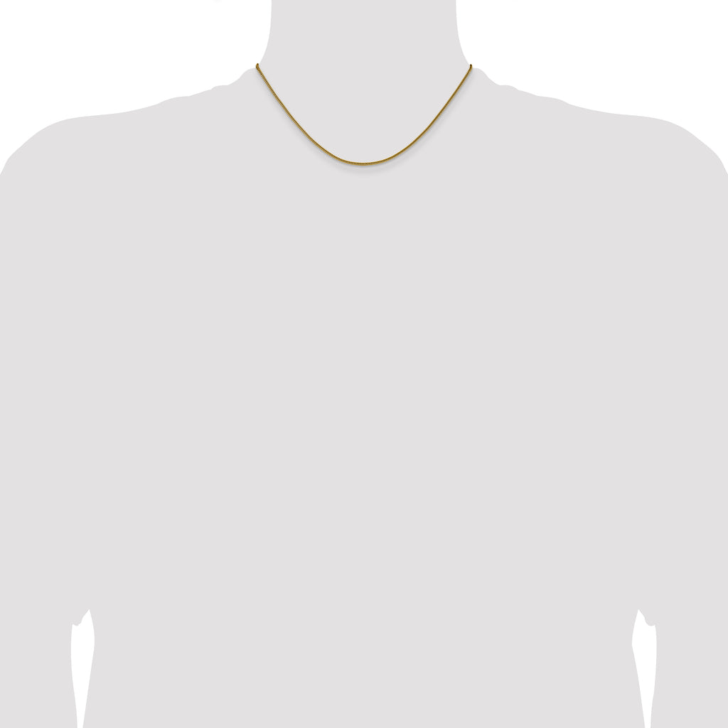 Polished Gold-Tone Stainless Steel Spiga (Wheat) Chain Necklace 1.5mm