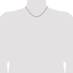 Polished Gold-Tone Stainless Steel Spiga (Wheat) Chain Necklace 1.5mm