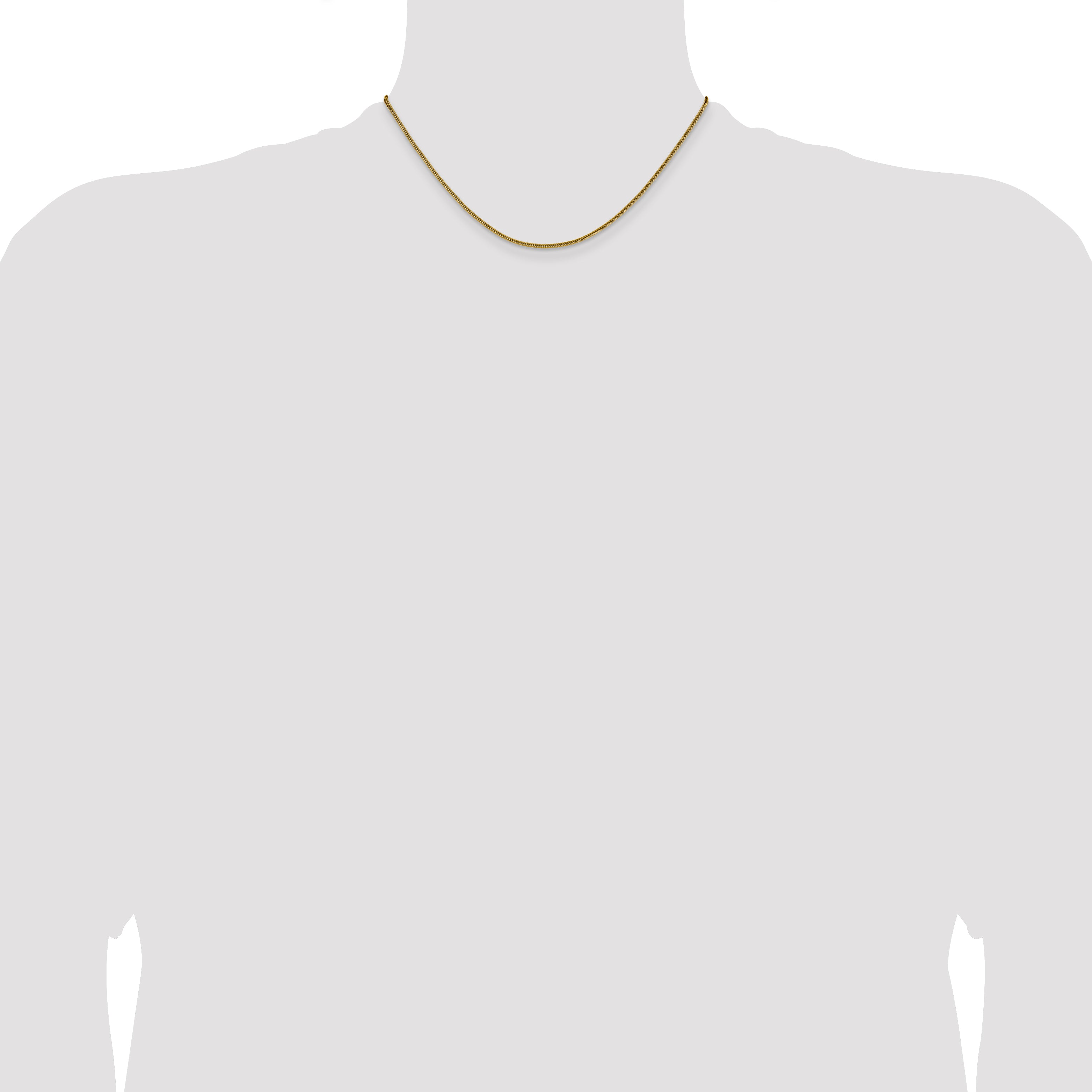 Polished Gold-Tone Stainless Steel Spiga (Wheat) Chain Necklace 1.5mm
