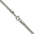 Polished Stainless Steel Spiga (Wheat) Chain Necklace 3.2mm