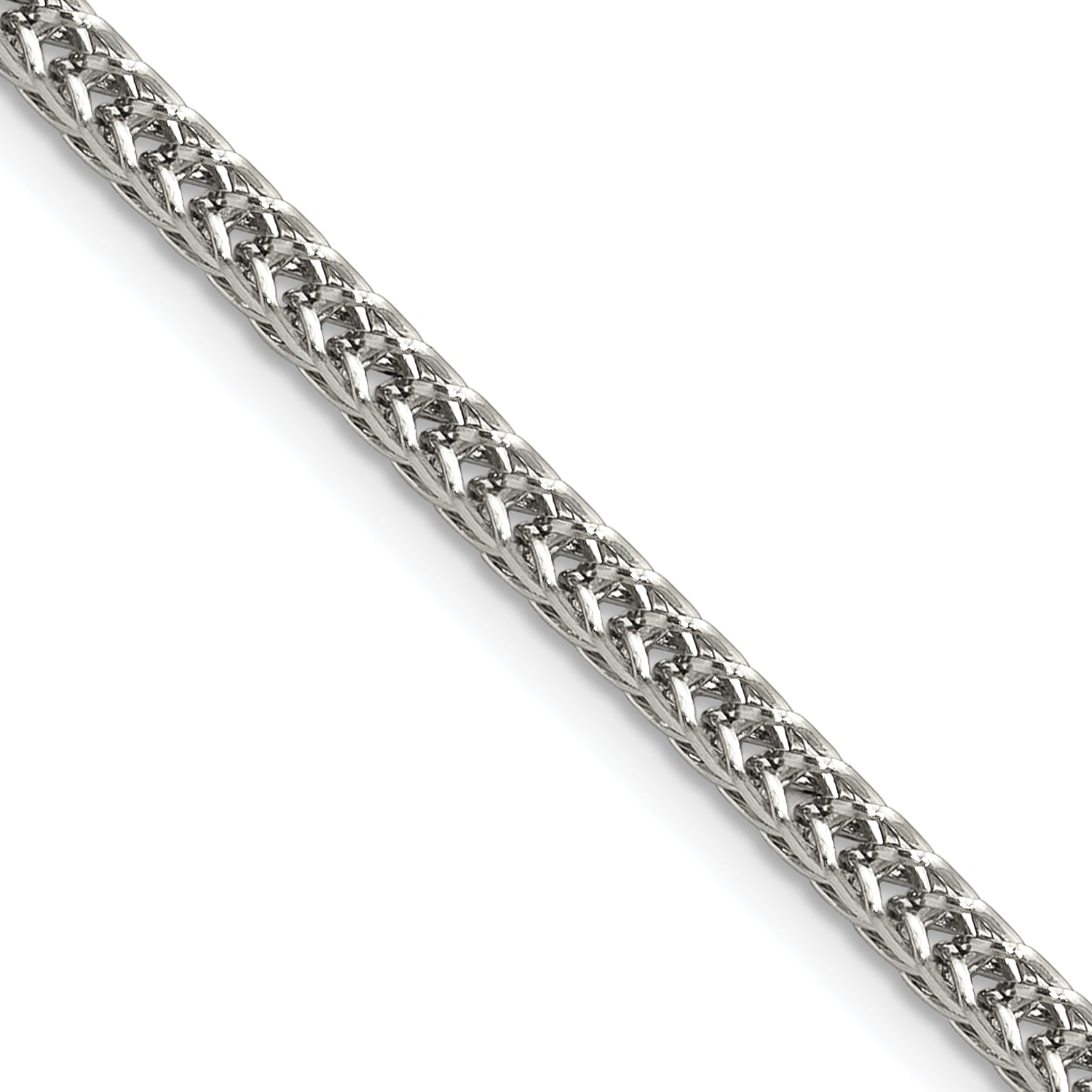 Polished Stainless Steel Spiga (Wheat) Chain Necklace 3.2mm