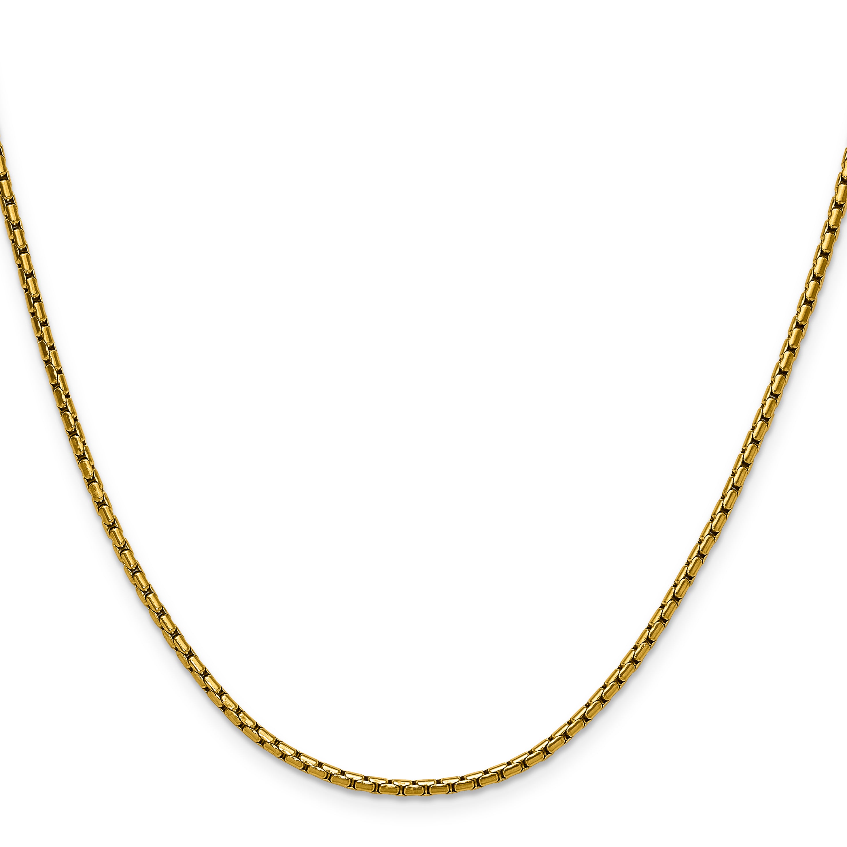 Polished Gold-Tone Stainless Steel Box Chain Necklace 1.7mm Secondary image