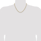 Polished Gold-Tone Stainless Steel Box Chain Necklace 1.7mm