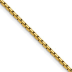 Polished Gold-Tone Stainless Steel Box Chain Necklace 1.7mm