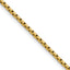 Polished Gold-Tone Stainless Steel Box Chain Necklace 1.7mm