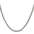 Polished Stainless Steel Box Chain Necklace 3.5mm