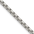 Polished Stainless Steel Box Chain Necklace 3.5mm