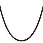 Polished Black Stainless Steel Box Chain Necklace 3.5mm