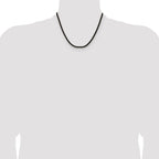 Polished Black Stainless Steel Box Chain Necklace 3.5mm