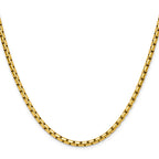 Polished Gold-Tone Stainless Steel Box Chain Necklace 3.5mm