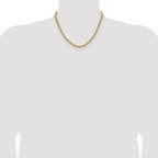 Polished Gold-Tone Stainless Steel Box Chain Necklace 3.5mm